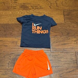 Nike Kids Navy and Bright Orange Set